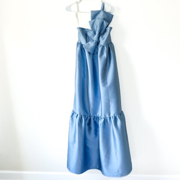 Petal & Pup Dresses & Skirts - NWT Petal & Pup Betina Bow Satin Maxi Dress Blue Formal Wedding Guest Nordstrom
